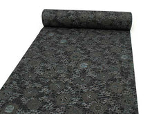 画像をギャラリービューアに読み込む, 着物 洗える着物 フルオーダー 仕立て付 墨地に花の丸柄 東レシルック 反物 和装 和服 袷 単衣 春 秋 冬 レディース 女性 小紋 きもの 羽織 コート カジュアル 上品 TORAY sillook 送料無料