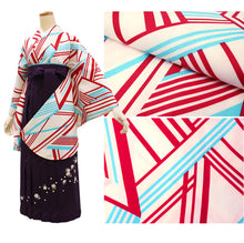 画像をギャラリービューアに読み込む, 卒業式 着物 二尺袖 単品 5柄 洗える ショート丈 フリーサイズ レディース 謝恩会 十三参り 女性 ジュニア 袴にあわせて着る着物