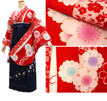 画像をギャラリービューアに読み込む, 卒業式 着物 二尺袖 単品 5柄 洗える ショート丈 フリーサイズ レディース 謝恩会 十三参り 女性 ジュニア 袴にあわせて着る着物