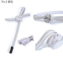 画像をギャラリービューアに読み込む, 帯締め 正絹 単品 衿秀 銀ちらし あられ組 5色 水色 藤色 黒 イエロー シルク 燃り房 組紐 よりふさ おしゃれ 上品 和装小物 着物 和服 和装 小紋 訪問着 色無地 女性 レディース セミフォーマル カジュアル 未使用 新品 送料無料 ネコポス発送可能 あす楽