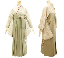 画像をギャラリービューアに読み込む, 卒業式 二尺袖 着物 袴用 セット レース ベージュ フリーサイズ ショート丈 大学生 小学生 ジュニア 購入 販売 着物 2尺袖 和装 和服 洗える着物 大人 女性 レディース 送料無料