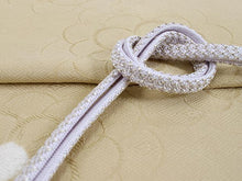 画像をギャラリービューアに読み込む, 帯揚げ 帯締め セット 正絹 あられ組 ベージュ 丹後ちりめん 小帽子絞り染め 菊花 唐織 帯揚 薄藤色 銀ちらし 帯締 訪問着 色無地 結婚式 式典 和装小物 着付け小物 着物 和服 和装 レディース 女性 帯あげ 帯〆 未使用 送料無料