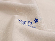 画像をギャラリービューアに読み込む, 正絹 小紋 反物 丹後ちりめん 鮫小紋 ベージュ地更紗柄 フルオーダー 仕立て付き 着物 和装 和服 単品 女性 レディース 送料無料