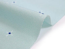 画像をギャラリービューアに読み込む, 正絹 小紋 反物 丹後ちりめん 鮫小紋 ブルー地クロス柄 フルオーダー 仕立て付き 着物 和装 和服 単品 女性 レディース 送料無料