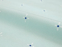 画像をギャラリービューアに読み込む, 正絹 小紋 反物 丹後ちりめん 鮫小紋 ブルー地クロス柄 フルオーダー 仕立て付き 着物 和装 和服 単品 女性 レディース 送料無料
