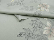 画像をギャラリービューアに読み込む, 着物 洗える着物 反物 レディース セミオーダー 仕立て付 XS S M L XL 袷 単衣 グレー 植物 実 和装 和服 女性 小紋 送料無料 きもの 羽織 コート ポリエステル 京都