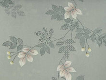 画像をギャラリービューアに読み込む, 着物 洗える着物 反物 レディース セミオーダー 仕立て付 XS S M L XL 袷 単衣 グレー 植物 実 和装 和服 女性 小紋 送料無料 きもの 羽織 コート ポリエステル 京都
