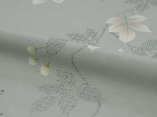 画像をギャラリービューアに読み込む, 着物 洗える着物 反物 レディース セミオーダー 仕立て付 XS S M L XL 袷 単衣 グレー 植物 実 和装 和服 女性 小紋 送料無料 きもの 羽織 コート ポリエステル 京都