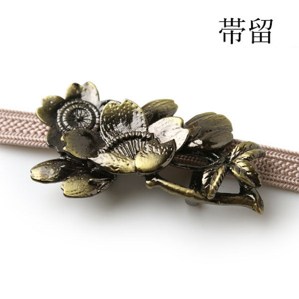 帯留 桜 花 単品 三分紐を通す アンティーク調 和 可愛い 帯留め 帯ど