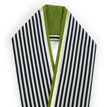 画像をギャラリービューアに読み込む, 伊達衿 重ね襟 振袖 成人式 重ね衿 伊達襟 紺色 白 縞 二尺袖 袴 卒業式 リバーシブル 結婚式 披露宴 着物 和装 和服 女性 レディース 大学生 日本製