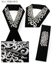 画像をギャラリービューアに読み込む, 半衿 刺繍 黒 白 ベージュ 緑 ゴールド 唐草 単品 半襟 レディース ポリエステル 洗える 半えり 女性 和装小物 カジュアル 成人式 卒業式 結婚式 振袖 二尺袖 訪問着 パーティー 着物 おしゃれ 日本製 ネコポス便可 あす楽