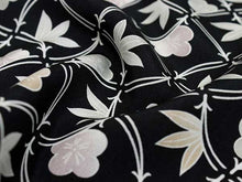 画像をギャラリービューアに読み込む, 正絹 長襦袢 シルク 反物 フルオーダー 仕立て付き 黒地に分銅菱・竹・梅柄 菱文様 曲線 幾何学 梅 竹 松葉 松竹梅 模様 女性 レディース 着物 和装 和服 きもの 単品 カジュアル おしゃれ 上品 送料無料