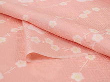 画像をギャラリービューアに読み込む, 正絹 長襦袢 シルク 反物 フルオーダー 仕立て付き ピンク地に花菱格子・梅柄 枝梅 菱格子 桐 模様 女性 レディース 着物 和装 和服 きもの 単品 フォーマル カジュアル おしゃれ 上品 送料無料