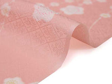 画像をギャラリービューアに読み込む, 正絹 長襦袢 シルク 反物 フルオーダー 仕立て付き ピンク地に花菱格子・梅柄 枝梅 菱格子 桐 模様 女性 レディース 着物 和装 和服 きもの 単品 フォーマル カジュアル おしゃれ 上品 送料無料