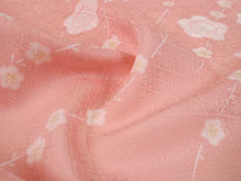 画像をギャラリービューアに読み込む, 正絹 長襦袢 シルク 反物 フルオーダー 仕立て付き ピンク地に花菱格子・梅柄 枝梅 菱格子 桐 模様 女性 レディース 着物 和装 和服 きもの 単品 フォーマル カジュアル おしゃれ 上品 送料無料