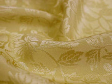 画像をギャラリービューアに読み込む, 正絹 長襦袢 シルク 反物 フルオーダー 仕立て付き 渋黄色地に花唐草柄 女性 レディース 着物 和装 和服 きもの 単品 フォーマル おしゃれ 上品 送料無料