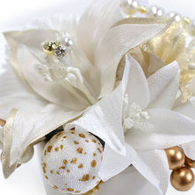 画像をギャラリービューアに読み込む, 成人式 髪飾り 13点セット 白 ゴールド ゆり 花 ちりめん ラインストーン 卒業式 前撮り 袴 振袖 結婚式 和装 和服 着物 コサージュ かんざし ヘアアクセサリー 日本製