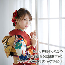 画像をギャラリービューアに読み込む, 成人式 髪飾り 12点セット 赤 イエロー 梅 花 つまみ細工 藤下がり ちりめん 卒業式 前撮り 袴 振袖 結婚式 和装 着物 かんざし ヘアアクセサリー