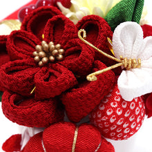 画像をギャラリービューアに読み込む, 成人式 髪飾り 12点セット 赤 イエロー 梅 花 つまみ細工 藤下がり ちりめん 卒業式 前撮り 袴 振袖 結婚式 和装 着物 かんざし ヘアアクセサリー