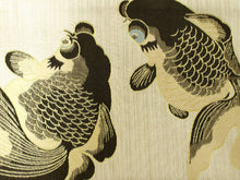 画像をギャラリービューアに読み込む, 半幅帯 おりびと 単品 ベージュ 金魚 リバーシブル 着物 帯 カジュアル レディース アレンジ 半巾帯 細帯 四寸 日本製 女性 和装 和服 レトロ モダン あす楽