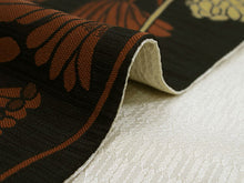 画像をギャラリービューアに読み込む, 半幅帯 おりびと 単品 黒 蓮 リバーシブル 着物 帯 カジュアル レディース アレンジ 半巾帯 細帯 四寸 日本製 女性 和装 和服 レトロ モダン あす楽