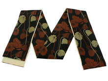 画像をギャラリービューアに読み込む, 半幅帯 リバーシブル 全4色 ブランド おりびと 織美桐 桐生織 帯 細帯 ベージュ 紺 蓮 恐竜 着物 カジュアル レディース アレンジ 半巾帯 四寸 日本製 女性 和装 和服 レトロ モダン あす楽