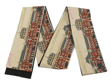 画像をギャラリービューアに読み込む, 半幅帯 リバーシブル 全3色 ブランド おりびと 織美桐 桐生織 帯 細帯 ベージュ 黒 東京駅 富士山 波 着物 カジュアル レディース アレンジ 半巾帯 四寸 日本製 女性 和装 和服 レトロ モダン あす楽