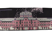 画像をギャラリービューアに読み込む, 半幅帯 リバーシブル 全3色 ブランド おりびと 織美桐 桐生織 帯 細帯 ベージュ 黒 東京駅 富士山 波 着物 カジュアル レディース アレンジ 半巾帯 四寸 日本製 女性 和装 和服 レトロ モダン あす楽