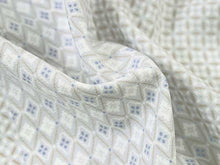 画像をギャラリービューアに読み込む, 洗える着物 セミオーダー付き 反物 単品 ハナエモリ グレー 花菱 七宝 青 XS・S・M・L・XLサイズから選べる 上品 レディース 女性 小紋 和装 和服 袷 単衣 きもの 羽織 コート 送料無料