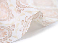 画像をギャラリービューアに読み込む, 洗える着物 セミオーダー付き 反物 単品 ハナエモリ ベージュ 花菱 タイル柄 XS・S・M・L・XLサイズから選べる 上品 レディース 女性 小紋 和装 和服 袷 単衣 きもの 羽織 コート 送料無料