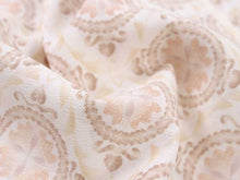 画像をギャラリービューアに読み込む, 洗える着物 セミオーダー付き 反物 単品 ハナエモリ ベージュ 花菱 タイル柄 XS・S・M・L・XLサイズから選べる 上品 レディース 女性 小紋 和装 和服 袷 単衣 きもの 羽織 コート 送料無料