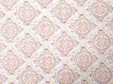 画像をギャラリービューアに読み込む, 洗える着物 セミオーダー付き 反物 単品 ハナエモリ ベージュ 花菱 タイル柄 XS・S・M・L・XLサイズから選べる 上品 レディース 女性 小紋 和装 和服 袷 単衣 きもの 羽織 コート 送料無料