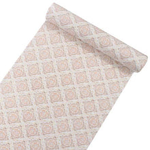 画像をギャラリービューアに読み込む, 洗える着物 セミオーダー付き 反物 単品 ハナエモリ ベージュ 花菱 タイル柄 XS・S・M・L・XLサイズから選べる 上品 レディース 女性 小紋 和装 和服 袷 単衣 きもの 羽織 コート 送料無料