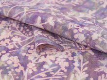 画像をギャラリービューアに読み込む, 洗える着物 セミオーダー付き 反物 単品 金子みすゞ みすゞうた 紫色 草花柄 XS・S・M・L・XLサイズから選べる 上品 レディース 女性 小紋 和装 和服 袷 単衣 きもの 羽織 コート 送料無料