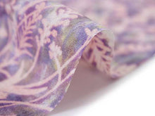 画像をギャラリービューアに読み込む, 洗える着物 セミオーダー付き 反物 単品 金子みすゞ みすゞうた 紫色 草花柄 XS・S・M・L・XLサイズから選べる 上品 レディース 女性 小紋 和装 和服 袷 単衣 きもの 羽織 コート 送料無料