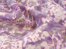 画像をギャラリービューアに読み込む, 洗える着物 セミオーダー付き 反物 単品 金子みすゞ みすゞうた 紫色 草花柄 XS・S・M・L・XLサイズから選べる 上品 レディース 女性 小紋 和装 和服 袷 単衣 きもの 羽織 コート 送料無料