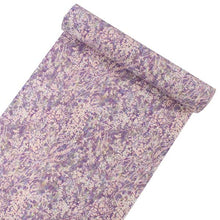 画像をギャラリービューアに読み込む, 洗える着物 セミオーダー付き 反物 単品 金子みすゞ みすゞうた 紫色 草花柄 XS・S・M・L・XLサイズから選べる 上品 レディース 女性 小紋 和装 和服 袷 単衣 きもの 羽織 コート 送料無料