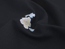 画像をギャラリービューアに読み込む, 着物 洗える着物 反物 レディース セミオーダー 仕立て付 XS S M L XL 袷 単衣 黒紺 桜 つぼみ 和装 和服 女性 小紋 市田ひろみ 市田ひろみ好み 送料無料 きもの 羽織 コート ポリエステル 京都