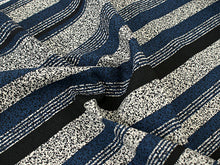 画像をギャラリービューアに読み込む, 着物 洗える着物 反物 レディース セミオーダー 仕立て付 XS S M L XL 袷 単衣 オフホワイト 白 青 あられ 縞 縦縞 ストライプ 和装 和服 女性 小紋 市田ひろみ 市田ひろみ好み 送料無料 きもの 羽織