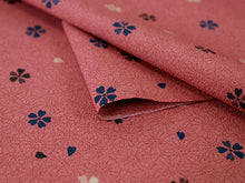 画像をギャラリービューアに読み込む, 着物 洗える着物 反物 レディース セミオーダー 仕立て付 XS S M L XL 袷 単衣 サーモンピンク 桜 和装 和服 女性 小紋 市田ひろみ 市田ひろみ好み 送料無料 きもの 羽織 コート ポリエステル 京都