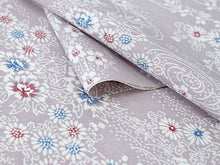 画像をギャラリービューアに読み込む, 着物 洗える着物 反物 レディース セミオーダー 仕立て付 XS S M L XL 袷 単衣 渋灰紫地 流水 四季 花 和装 和服 女性 小紋 市田ひろみ 市田ひろみ好み 送料無料 きもの 羽織 コート ポリエステル 京都