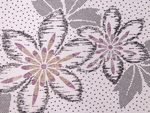 画像をギャラリービューアに読み込む, 着物 洗える着物 反物 レディース セミオーダー 仕立て付 XS S M L XL 袷 単衣 灰紫地ドット 水玉 花柄 和装 和服 女性 小紋 市田ひろみ 市田ひろみ好み 送料無料 きもの 羽織 コート ポリエステル 京都