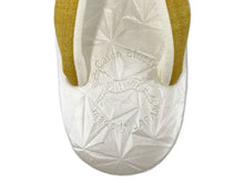 画像をギャラリービューアに読み込む, 草履 カレンブロッソ S M L 白地 麻の葉柄 黄色 鼻緒 足が痛くなりにくい 歩きやすい レディース 女性 着物 和装 Calen Blosso