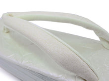 画像をギャラリービューアに読み込む, カレンブロッソ 草履 単品 S M L 白地 麻の葉柄 白 鼻緒 レディース カフェ草履 菱屋 Calen Blosso ゾウリ カフェぞうり 女性用 カジュアル 日本製 履物 着物 きもの 和装小物