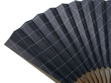 画像をギャラリービューアに読み込む, 扇子 扇子袋 2点セット 西川庄六商店 大風量 紙 紺色 格子柄 日本製 桐箱入り エコ ギフト プレゼント 贈り物 春 夏 父の日 男性 せんす 和装小物 雑貨 暑さ対策 節電 エコ 飛沫防止 あす楽 送料無料