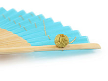 画像をギャラリービューアに読み込む, 扇子 扇子袋 2点セット 西川庄六商店 けまり 鞠 ブルー 濃藍 綿 正絹 エコ ギフト プレゼント 贈り物 春 夏 母の日 女性 せんす 和装小物 雑貨 暑さ対策 節電 エコ 飛沫防止 あす楽