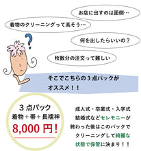 画像をギャラリービューアに読み込む, 着物クリーニング 3点セット 宅配 正絹 着物 長襦袢 帯 丸洗い 卒業式 入学式 結婚式 七五三 お宮参り 成人式 保存 シミ抜き プレス加工 訪問着 振袖 留袖 洗濯 メンテナンス 京洗い 京都 安い きもの 着物 クリーニング フォーマル