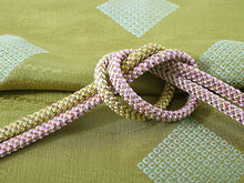 画像をギャラリービューアに読み込む, 洗える着物 コーディネートセット 袷 Lサイズ 着物 薄青紫 小花 名古屋帯 黒 アラベスク 正絹帯揚げ帯締め 4点セット 小紋 レディース 女性 帯あげ 帯〆 プレタ 和装 和服