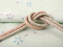 画像をギャラリービューアに読み込む, 洗える着物 コーディネートセット 袷 フリーサイズ 着物 薄ベージュ ボタニカル 名古屋帯 からし 市松 正絹帯揚げ帯締め 4点セット 小紋 レディース 女性 帯あげ 帯〆 プレタ R・KIKUCHI 和装 和服