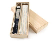 画像をギャラリービューアに読み込む, 扇子 扇子袋 2点セット レース レディース 明石ちぢみ 水色 桐箱入り エコ ギフト プレゼント 贈り物 春 夏 母の日 婦人 女性 シルク せんす 和装小物 雑貨 暑さ対策 節電 エコ 飛沫防止 あす楽